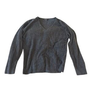 Barefoot Dreams Shadow Blue Cozychic lite V-Neck Sweater Large Tall